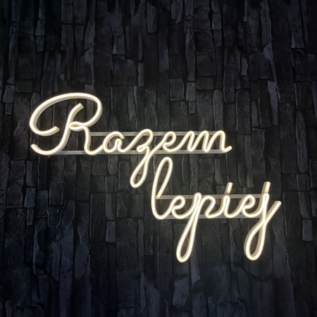 Napis LED Neon Razem Lepiej Razem Lepiej IMPREZY I URODZINY