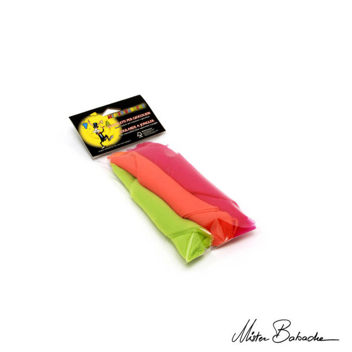 Chustki do żonglowania UV 65x65cm 3 szt. (żółty, pomarańcz, róż) Mr Babache