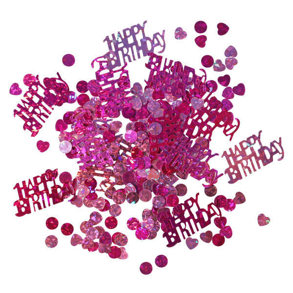 Konfetti foliowe Happy Birthday różowe 15 g