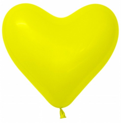 Balon jednokolorowy Sempertex SERCE 6 100 szt Żółty Yellow 020