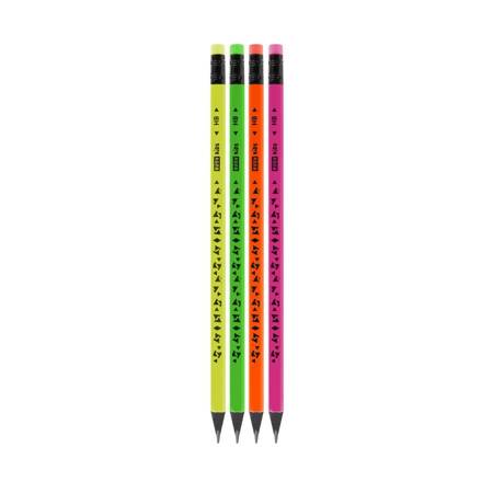 Ołówek z gumką FLUO 1 szt HB