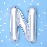 Balony litery srebrne