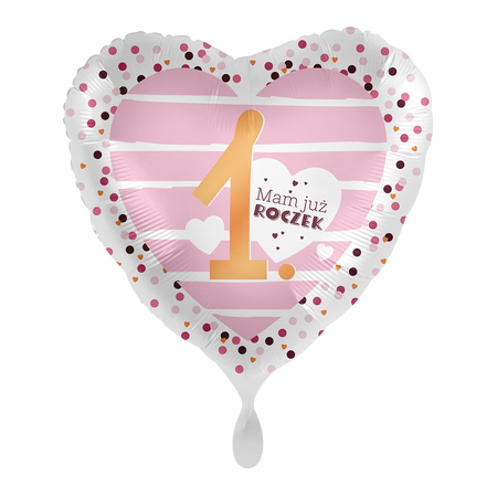 Balon foliowy serce Mam już ROCZEK 18"