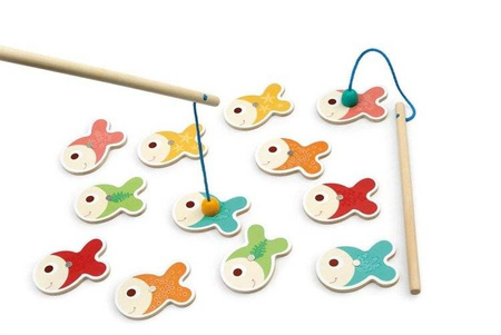 Gra drewniana dla dzieci Łowimy Rybki na magnes