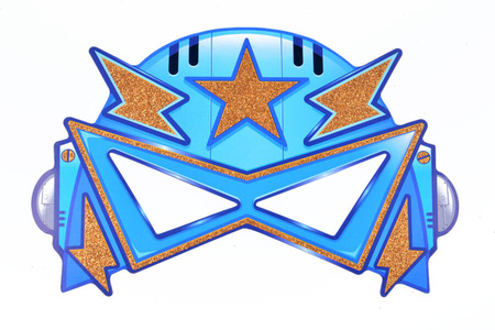 Maska papierowa z brokatem ROBOT 2 szt.