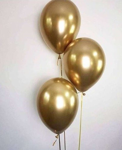 Balony złote Chrome Shiny - Glossy balloons 12 cali 50 szt.