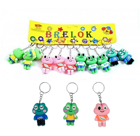 Brelok silikonowy żabka mix kolorów