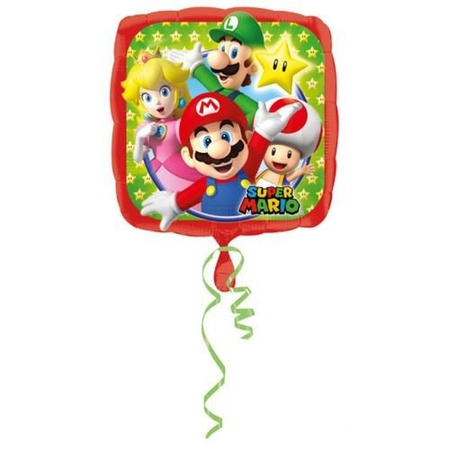 Super Mario kwadratowy balon foliowy 43cm