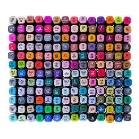 Markery Dwustronne zestaw 168 szt. w Etui