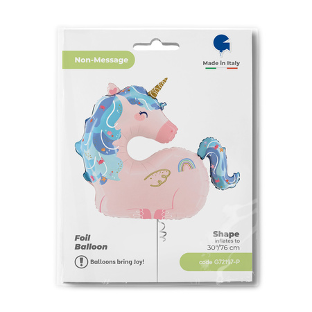 Balon foliowy Jednorożec morski różowy 30 cali