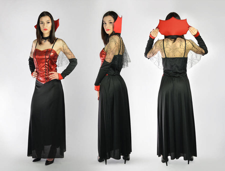 Wampirzyca z kołnierzem strój dla dorosłych