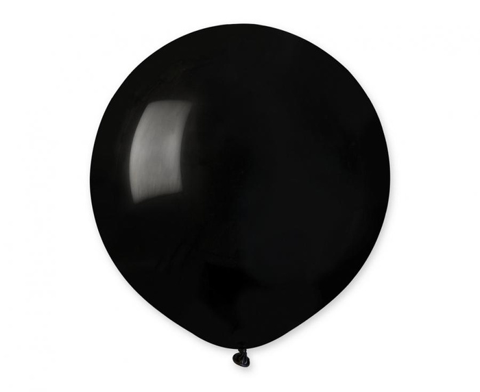 Balon Gemar jednokolorowy 19 cali 25 szt. Czarny - Black