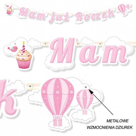 Girlanda baner MAM JUŻ ROCZEK 183 cm