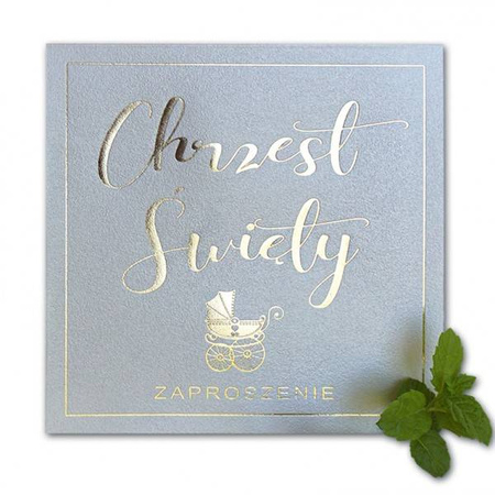Zaproszenia Chrzest Święty 12 x 12 cm 10 szt.