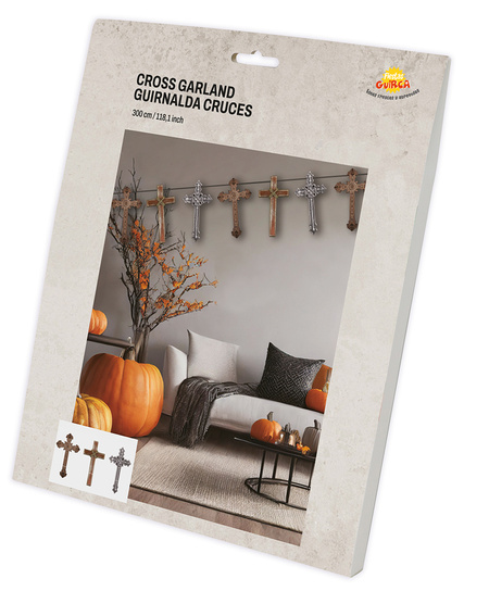 Girlanda papierowa Krzyże 274 cm
