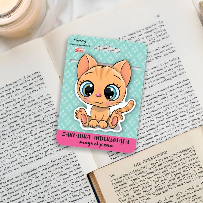 Zakładka magnetyczna do książki - KOTEK 1 szt.
