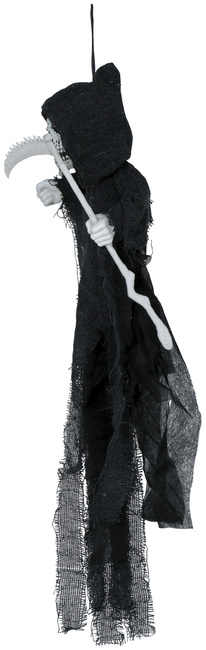 Dekoracja wisząca Kościotrup szkielet z kosą halloween 50 cm