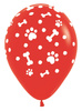 Balon Sempertex Paw Prints BOY psie łapki 12 cali 1 szt. mix