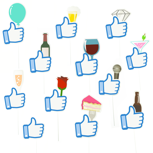 Foto rekwizyty Facebook Like 12 sztuk