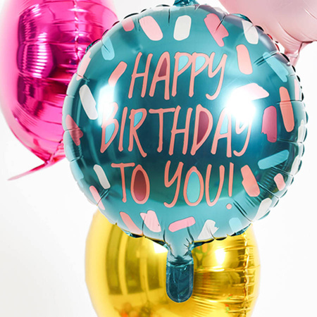 Balon foliowy Happy Birthday to You! napis różowe złoto 45 cm