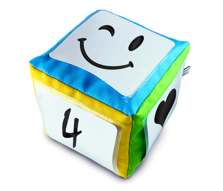 Zestaw Kostka Edukacyjna z kieszeniami MIĘKKA+ karty + pisak