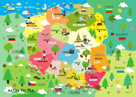 Podkładka na biurko dwustronna B3 Mapa Polski