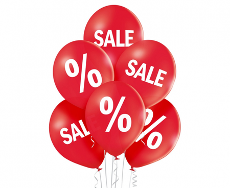SALE promocja wyprzedaż balony gumowe 6 szt.