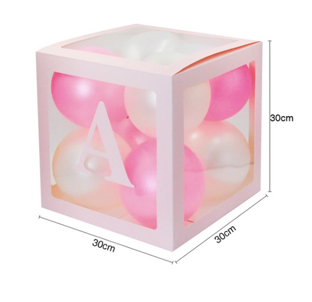 Zestaw pudełek 30 cm na balony BOX DEKORACYJNY litery LOVE 4 szt.