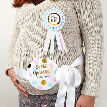 Zestaw na Baby Shower "Będę Mamą - Mum to be" 