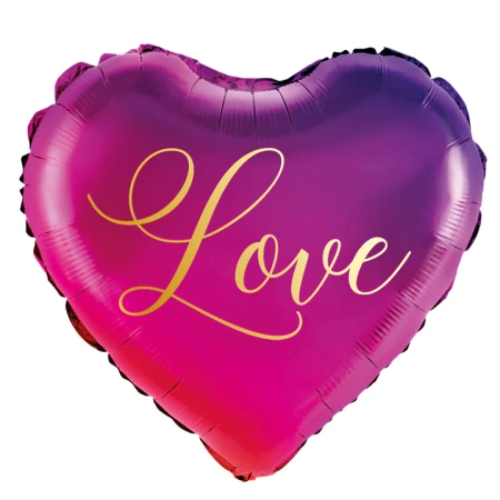Balon foliowy serce z nadrukiem Love 18 cali