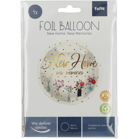 Balon foliowy nowy dom NEW HOME new memories 45 cm