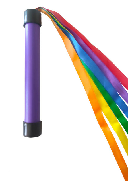 RÓŻDŻKA gimnastyczna ze wstążkami 6 szt.