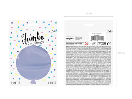 Balon okrągły kula średnica 1m metrowy Pastel Light Lilac