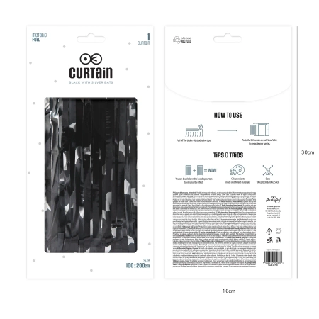 Kurtyna Party Nietoperze wisząca 100x200 cm Halloween