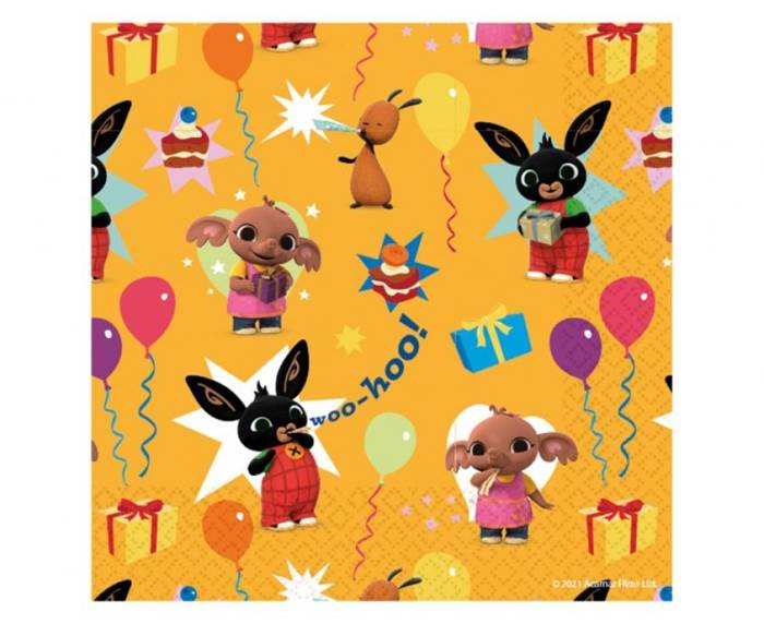 Serwetki papierowe KRÓLIK BING 33 x 33 cm 16 szt.