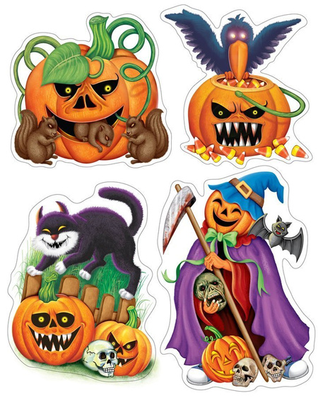 Naklejki na szybę okno XL dekoracja Halloween mix