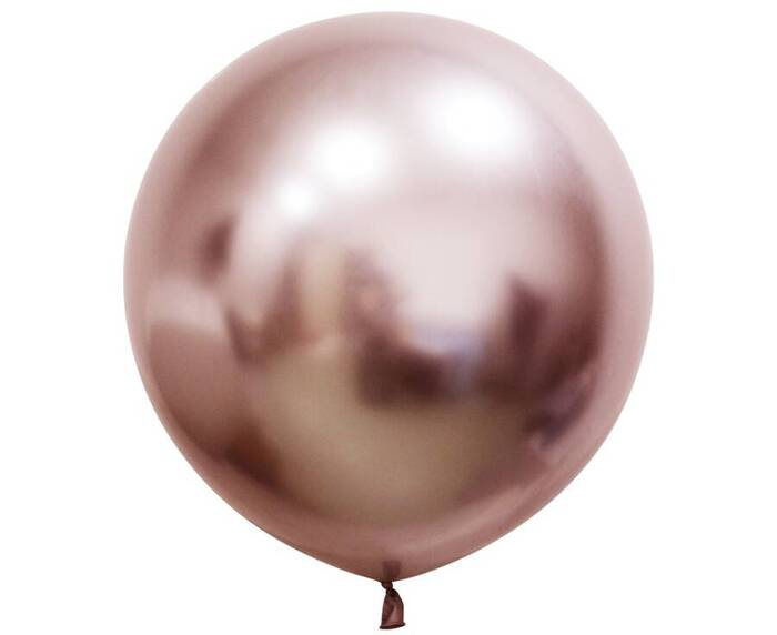 Balon kula platynowa różowo złota Beauty&Charm Chrome (Shiny, Glossy) 24 cale 2 szt.