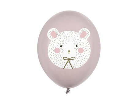 Balon gumowy MIŚ POLARNY Pastel Grey 12 cali 1 szt