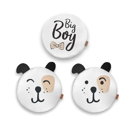 Poduszki białe ekoskóra PIESEK zestaw 3 szt. 6 cm AKSON