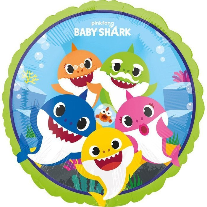 Balon foliowy Baby Shark rekin okrągły 18"
