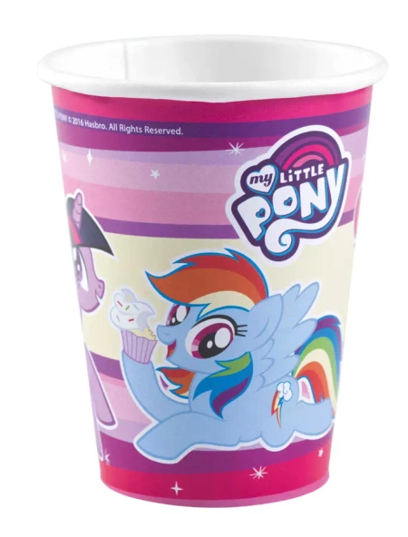 Kubeczki papierowe kucyk My Little Pony 250 ml 8 szt