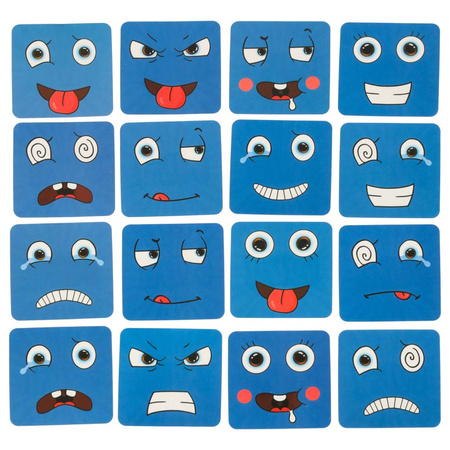 Gra edukacyjne wyzwania nauka emocji klocki drewniane
