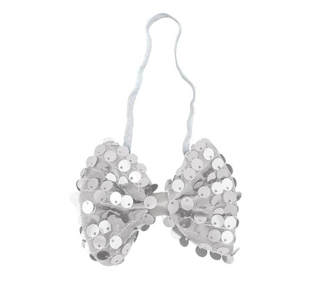 Mucha w cekiny duża 12 x 8 cm na Sylwestra i karnawał