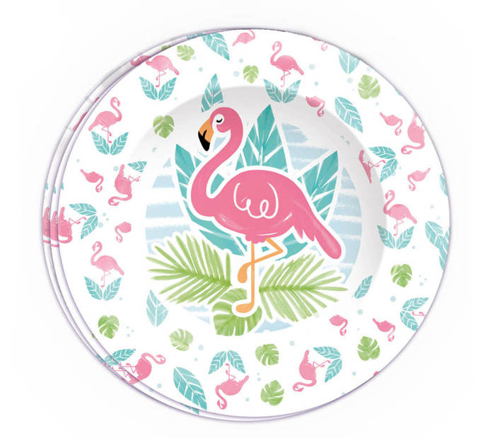 Talerzyki papierowe FLAMINGI 23cm 8 szt.