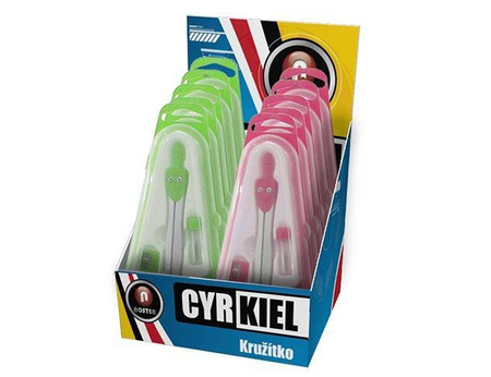 Cyrkiel z temperówką i rysikiem kolorowy CRT-04