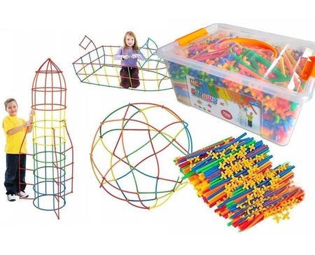 Słomki konstrukcyjne klocki edukacyjne 700 elementów