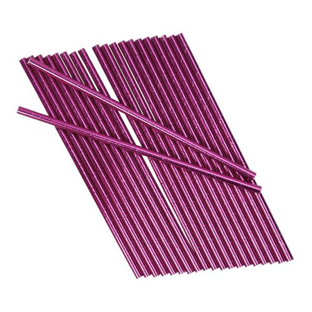 Słomki do picia papierowe metaliczne 25 szt