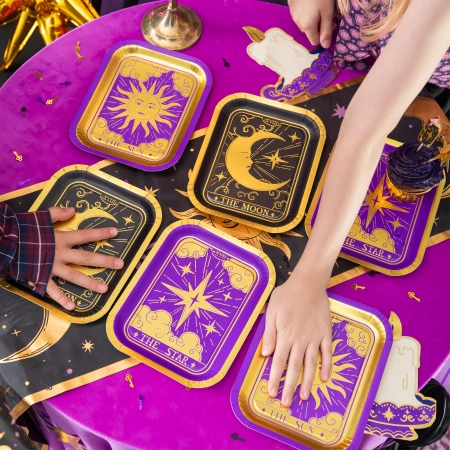 Talerzyki papierowe Andrzejki Wróżki Magia 6 szt.20 x 15 cm