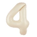 Balon foliowy CYFRA 4 kremowy satynowy 100 cm
