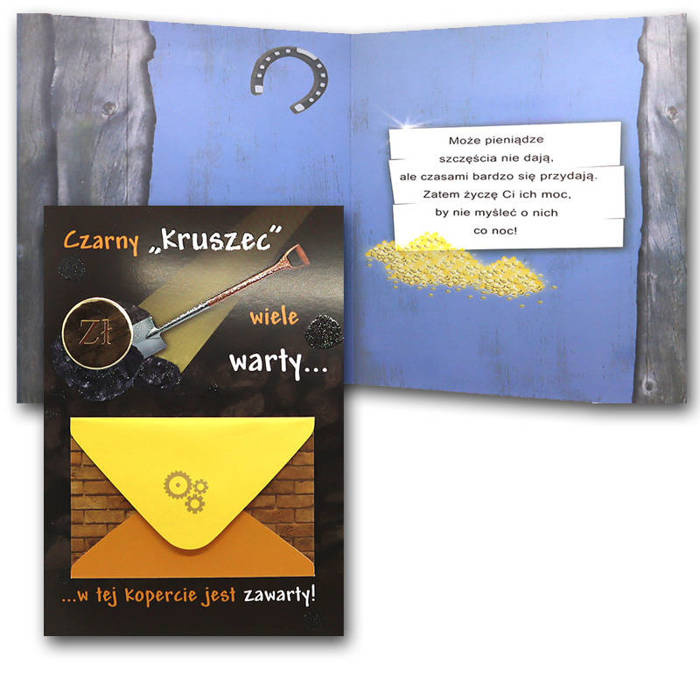 Kartka okolicznościowa z kopertką Czarny Kruszec